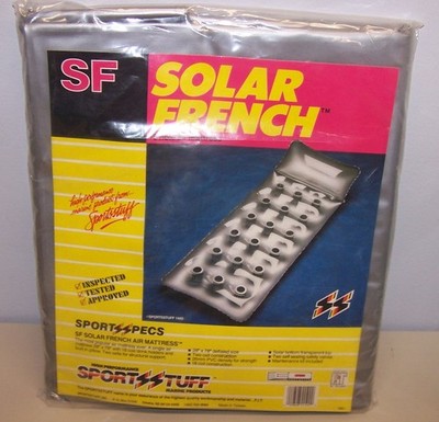 Vintage NEW Solar French Inflatable 18 Hole Air Mattress Pool Float 78x28''