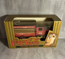 1993 ERTL Coca Cola Delivery Truck Die Cast Metal Coin Bank Made In USA Coke New