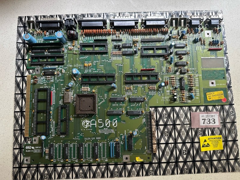 Amiga 500 Rev 6a 1990 Motherboard  Tested Working No Custom Chips Ideal Spare