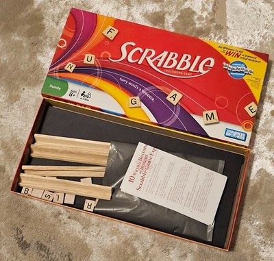  2007 Scrabble Game Set in Box with 100 Wood Tiles