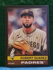 2025 Topps Heritage Black Border #91 Robert Suarez Padres SSP