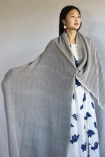 100% Cashmere Handmade Scarf Shawl Holiday Gift Nepal Soft Thick Warm Pashmina