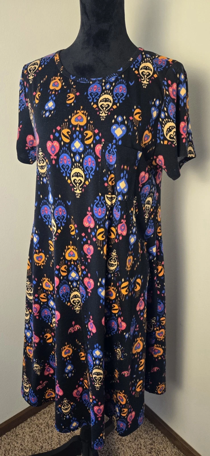CHANEL Abito Lularoe Carly Medium Aztec CoCo maglia elasticizzata manica corta