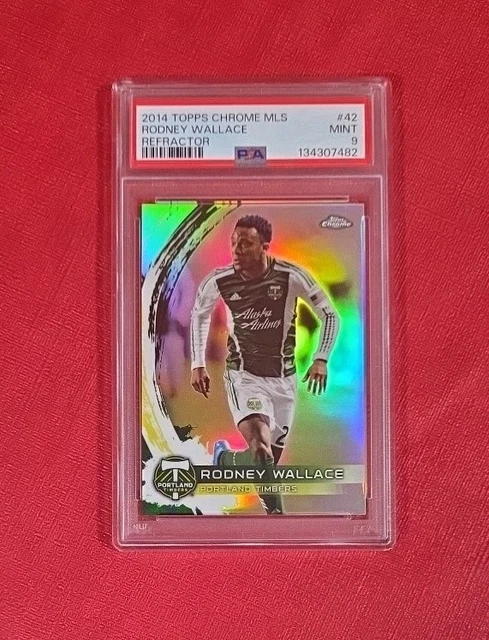 2014 Topps Chrome #42 MLS Rodney Wallace Refractor Timbers PSA 9 POP 1 NO OTHERS