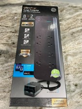 GE UltraPro 8 Outlet Surge Protector With USB Charging Dock 4 ft Cord NEW