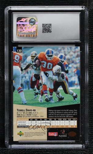 1995 SP Terrell Davis #130 CGC 9 Mint Rookie RC HOF - Picture 2 of 3