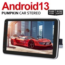 Pumpkin 10.1"Android 13 Autoradio 1 DIN mit Carplay GPS Navi 4GB 64GB Bluetooth