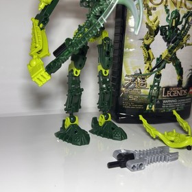 Lego Bionicle Green Tesara Jungle Glatorian Vastus Incomplete 8986
