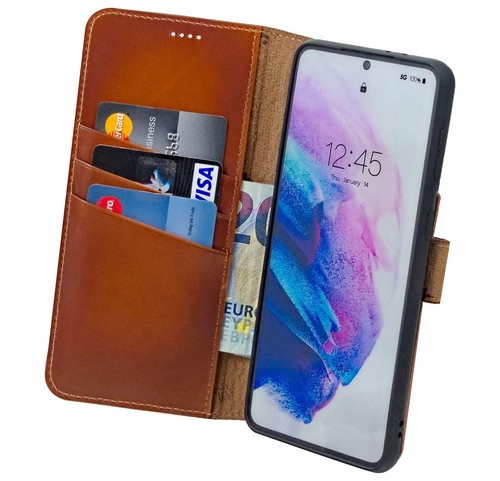 Suncase Custodia Piegatura a Libro IN Cognac per Samsung Galaxy A56 5G - Foto 3 di 9