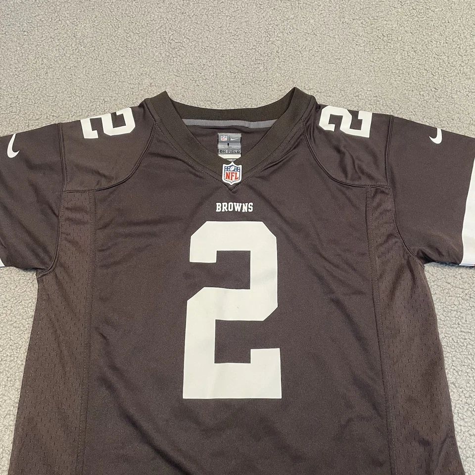 Cleveland Browns Johnny Manziel #2 Nike On Field Youth 尺寸 L 14/16 全新带标签 — 第 2/4 张图片