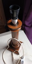 Vintage Wooden Table Lamp Base  Column/Pillar Lamp H38cm