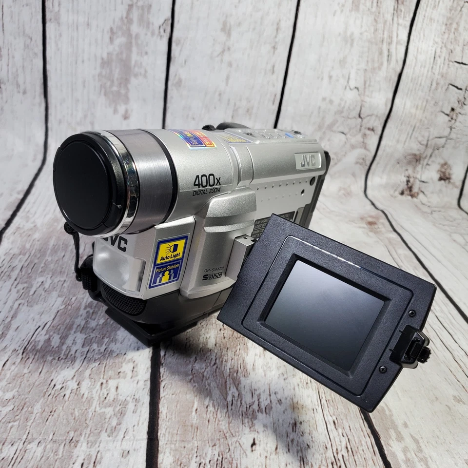 JVC GR-SXM735U Compact VHS Camcorder Super VHS-C Tested Charger Remote Battery - Image 4 of 4