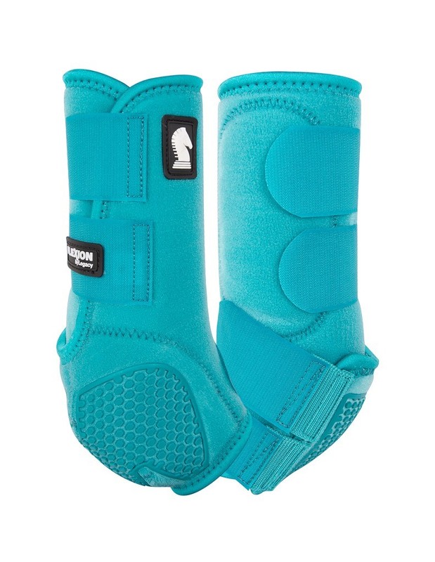 Classic Equine Boots Flexion Front Abrasive Resistant L Aqua FCLS102 CLEARANCE