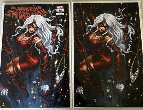 AMAZING SPIDER-MAN #34  NM  VIRGIN VARIANT BLACK CAT CARNAGE  SET NM