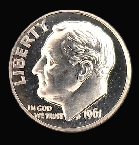 1961 (P) Roosevelt Dime Gem Proof 90% Silver
