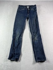Levi's Girls Jeans Dark Wash Denim Adjustable Waist Straight Leg Size 10 Slim