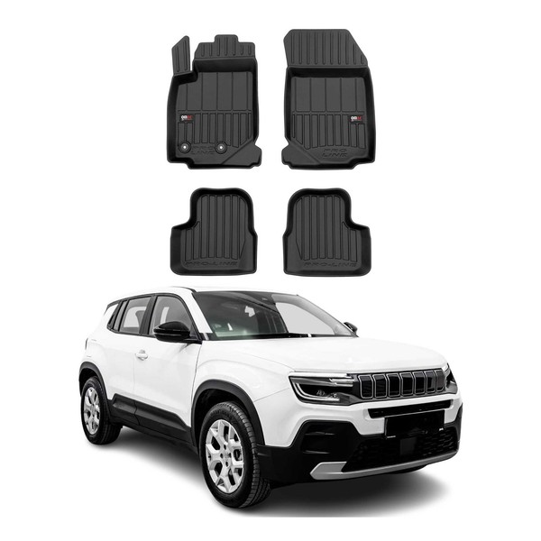 FußMatten Gummimatten FüR Jeep Avenger 2023-2026 Omac Premium 3D Schwarz TPE 3X-image