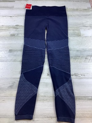 NEW Spanx Sz M Look at Me Now Leggings Seamless Moto Indigo Sky Blue 50200R Navy