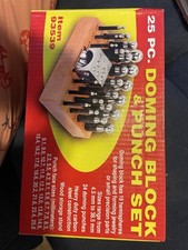 VINTAGE New Machinist Jeweler's Doming Block and Punch 25pc Set -in original box