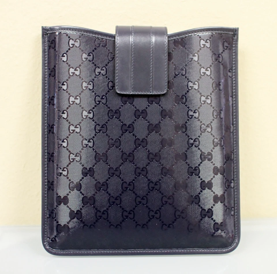 New Authentic GUCCI GG Document/iPad/Tablet Case Navy Blue Imprime 256575 4009 - Image 3 of 4
