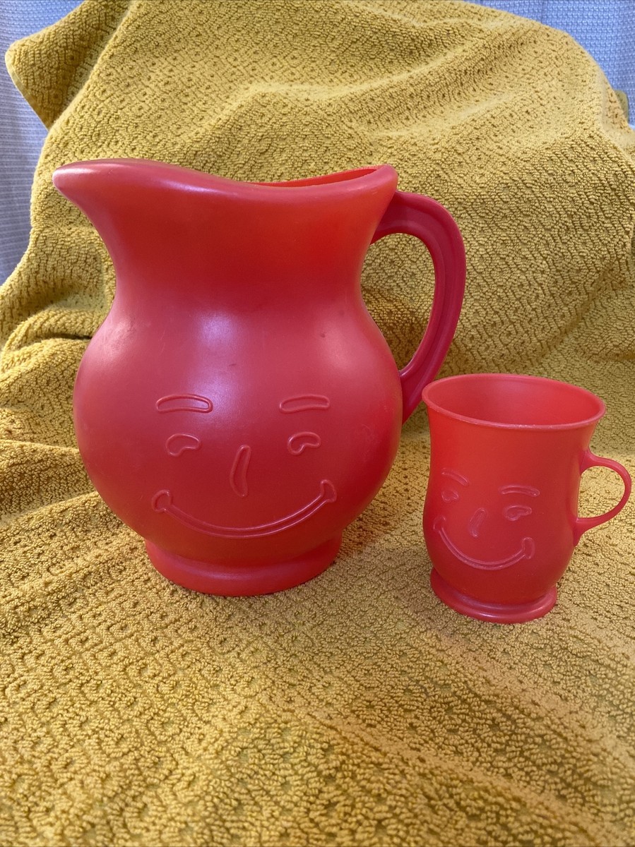 Vintage Red Kool-Aid Pitcher And Cup | eBay