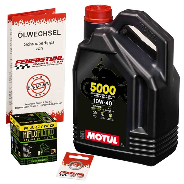 Honda Vtr 1000 SP-2 (SC45) 02-05, Motul 10W40 ÖL + Hiflo Racing ÖLfilter Set-image