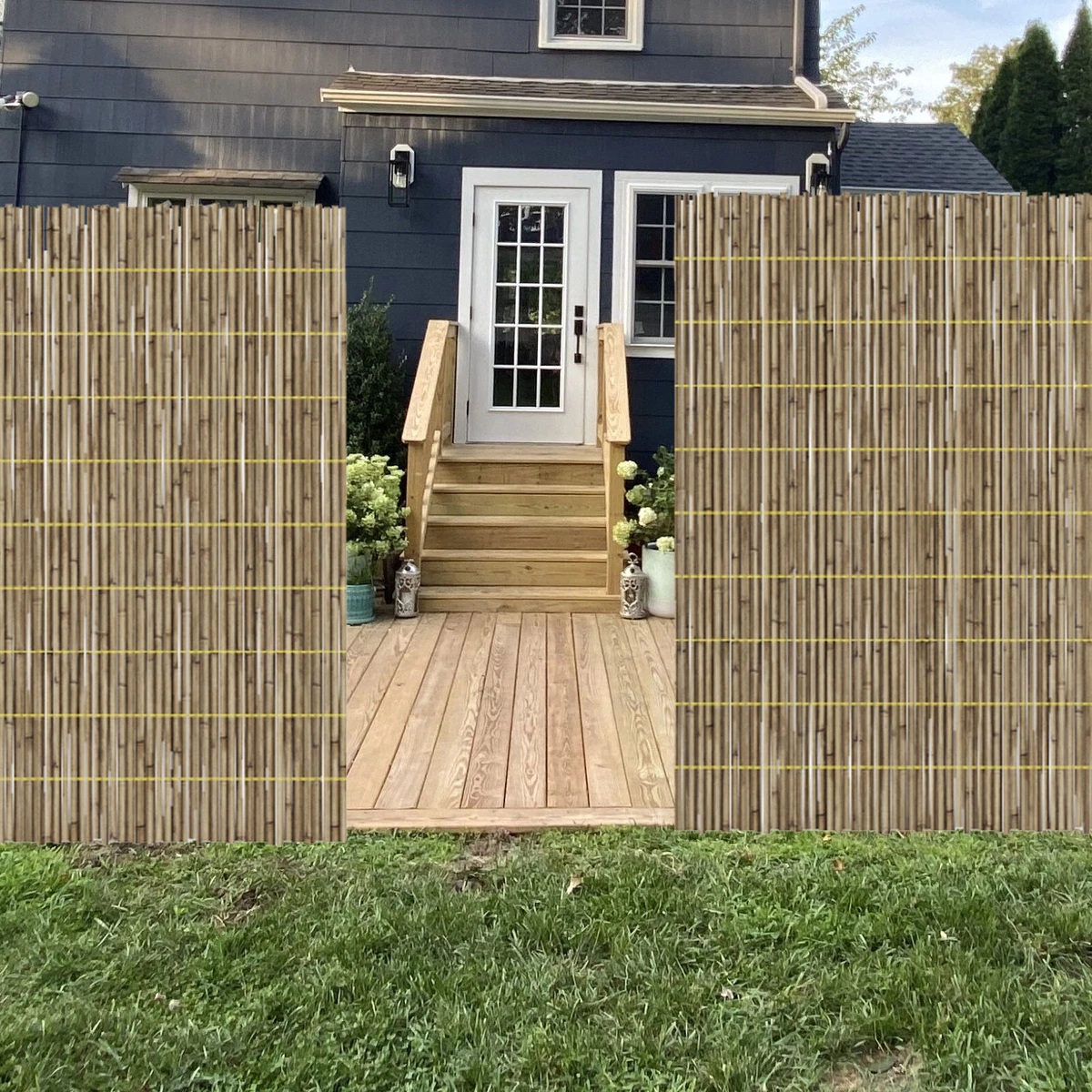Rolled on sale bamboo fencing