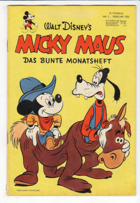 Micky Maus 1952 Nr. 2 altes Original Heft im Zustand 2 !
