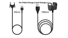 Fitbit Charge 3 Charge 4 Replacement USB Charger Charging Cable Dock