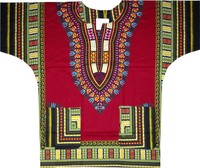 Genius Goods Men's Authentic Traditional Better Dashiki One Size Burgundy Genius Goods Men's Authentic Traditional Better Dashiki One Size Burgundy
