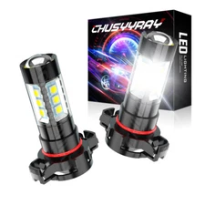 2x H16 5202 LED Fog Light Bulbs White For Chevy Silverado 1500 2500HD 2007-2015