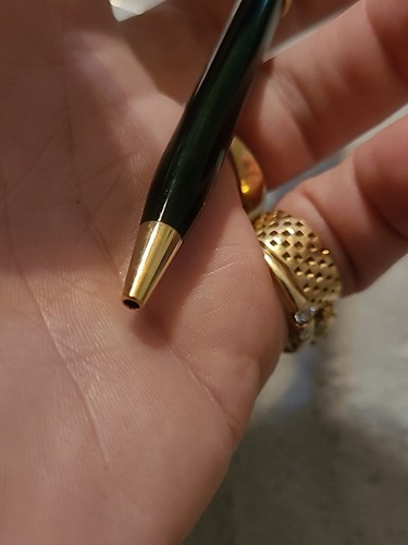 CROSS CENTURY II BLACK LACQUER BALLPOINT PEN W/GOLD PLATED ACCENTS - Picture 14 of 16