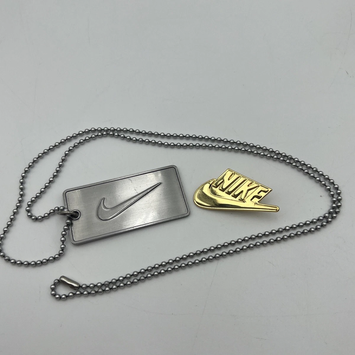 Nike Logo Silver Pendant Necklace