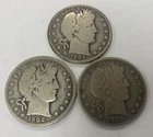 1902 P, O & S BARBER SILVER HALF DOLLARS ~ 3 COIN SET ~ GREAT COLLECTOR COINS