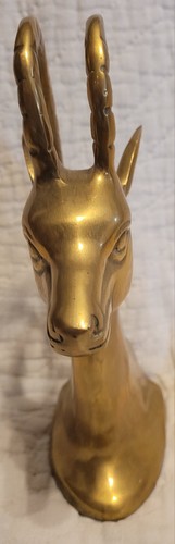Vintage Mid Century Antilope Gazelle Messing Buchstützen - Bild 6 von 15