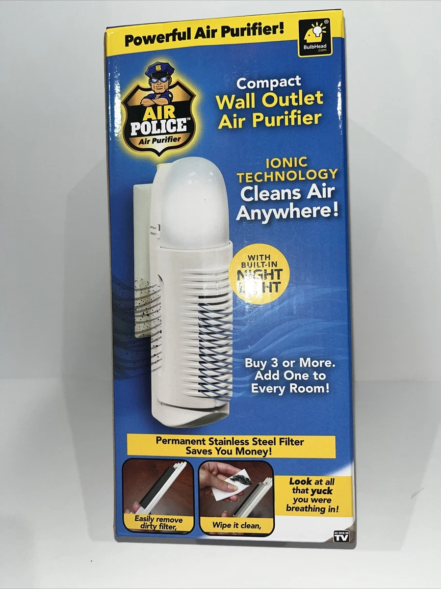 Air Police Compact Wall Outlet Air Purifier With Ionic Technology Certified NEW