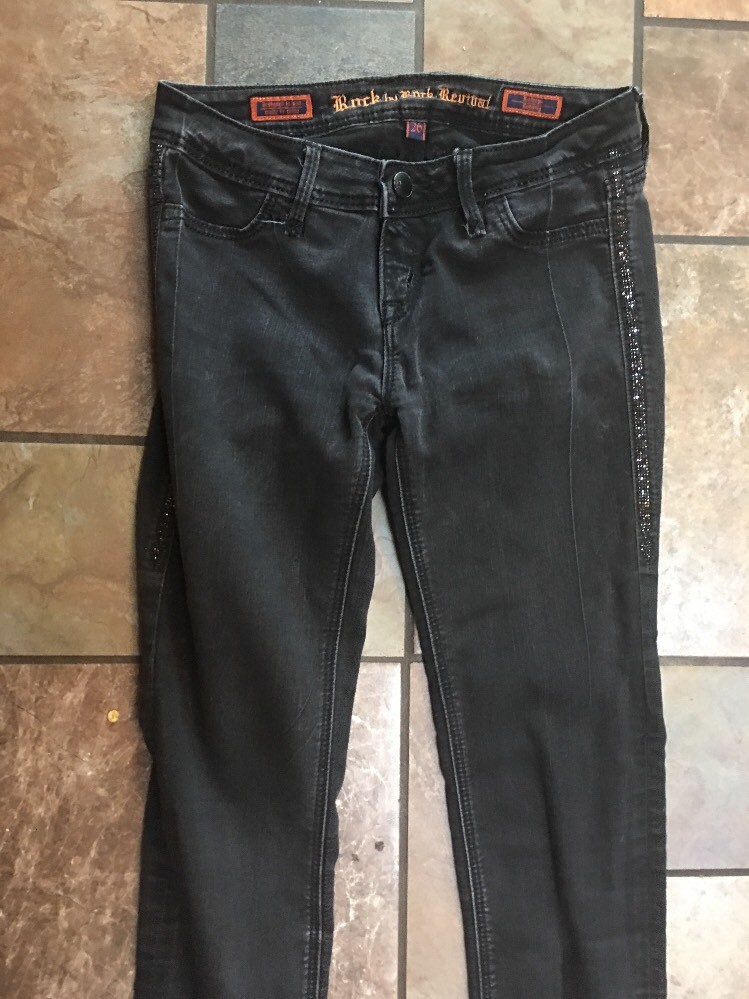 Woman's Rock By Rock Revival Kathryn Legging Faded Black Jeans