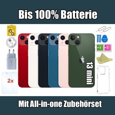 Apple iPhone 13 mini - 128 256 512GB - Weiß Blau Rot Grün Schwarz Rosa + Set