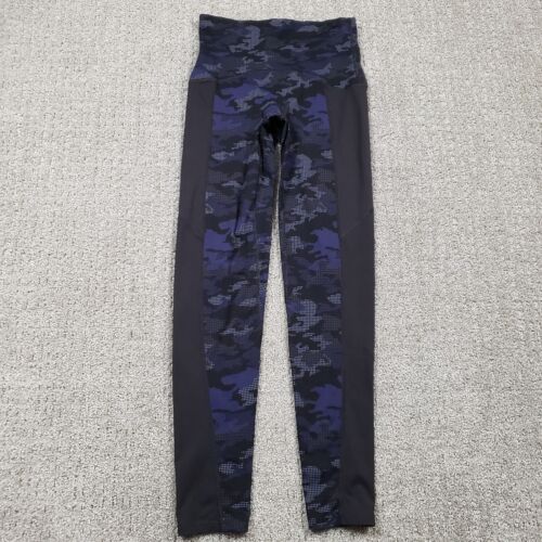 SPANX Active Booty Boost 7/8 Leggings Black Purple Camo Print Size Small