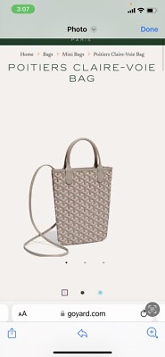 Goyard Goyardine Pink Poitiers Claire-Voie Mini Tote Bag