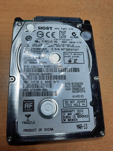interne Festplatte HGST 320GB SATA III 2,5 Zoll 7200RPM  PS3/PS4 PC Laptop