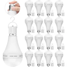 4~20 Rechargeable Emergency LED Lighting Bulbs Battery Operated 12W E27 Daylight