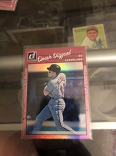 2023 Donruss Baseball Retro Base Holo Pink #269 Omar Vizquel - Cleveland Indians