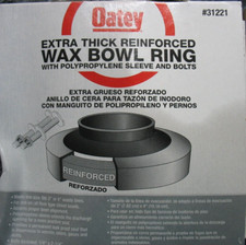 NIB Oatey 31221 Reinforced Wax Bowl Ring w/ Polypropylene Sleeve  Hardware