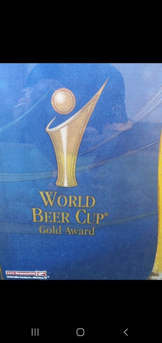 Miller Lite Mirror Gold Award Winner World Cup Bar Pub Miller Lite Mirror Gold Award Winner World Cup Bar Pub