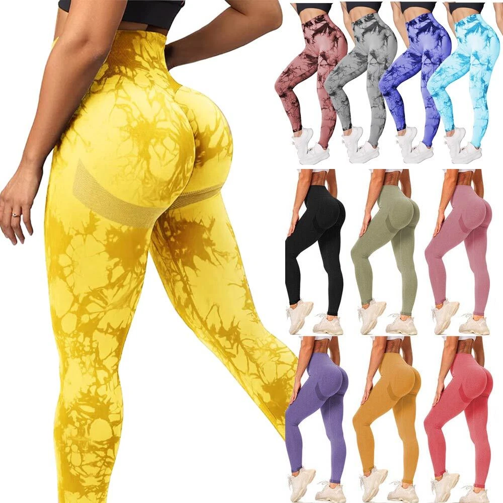 Women Fitnes Scrunch Bum Leggings Butt Lift Leggings High-waisted