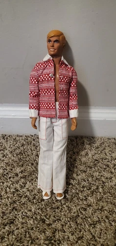 Vintage 1968 Mattel Ken Bendable Click Knee Doll Clothes Blonde Hair Blue Eyes