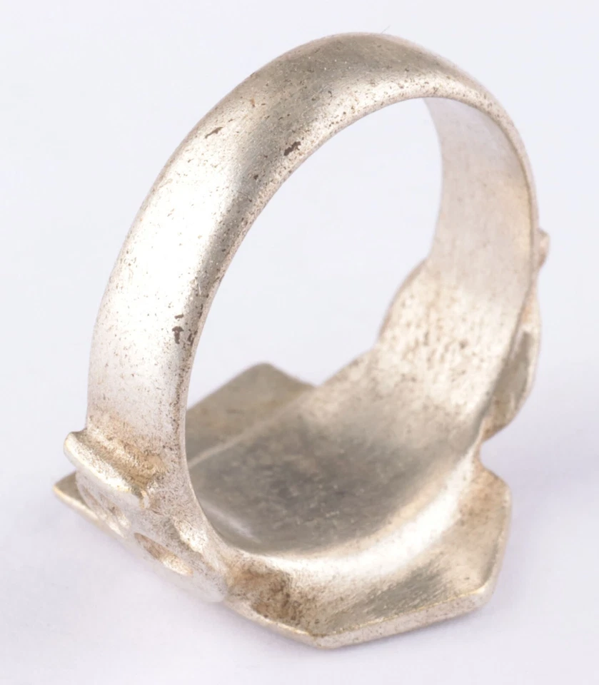 Anillo Ejército de Estados Unidos Calavera Oficina Guardia Nacional Insignia Organizativa EE. UU. Sello Veterano Foto 2 de 4