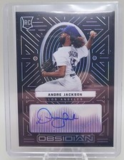 2022 Panini Chronicles Obsidian Autographs Electric Etch Purple Andre Jackson!