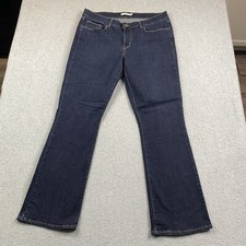 Levis Jeans Womens 16M 33x32 Fits 36x31 Classic Bootcut Stretch Dark Wash West